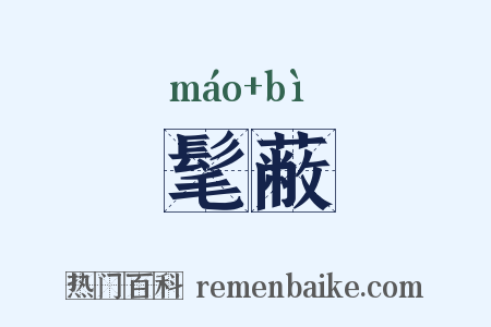 髦蔽是什么意思的图片